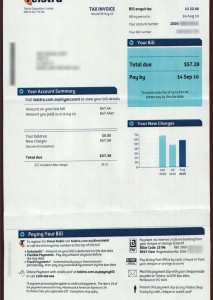 Phone Bill scanned with Skypix Portable Scanner