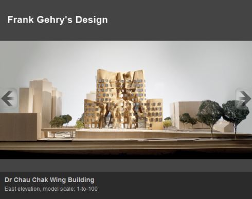 World Famous Architect Frank Gehry's design of the Dr Chau Chak Wing Building, location of the new UTS Business School, shown from the East Elevation