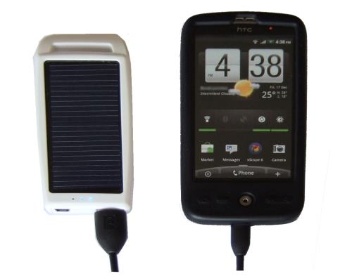 USB Solar Battery Recharging HTC Desire Android Phone